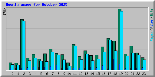 Hourly usage for October 2025