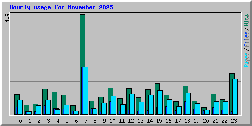 Hourly usage for November 2025